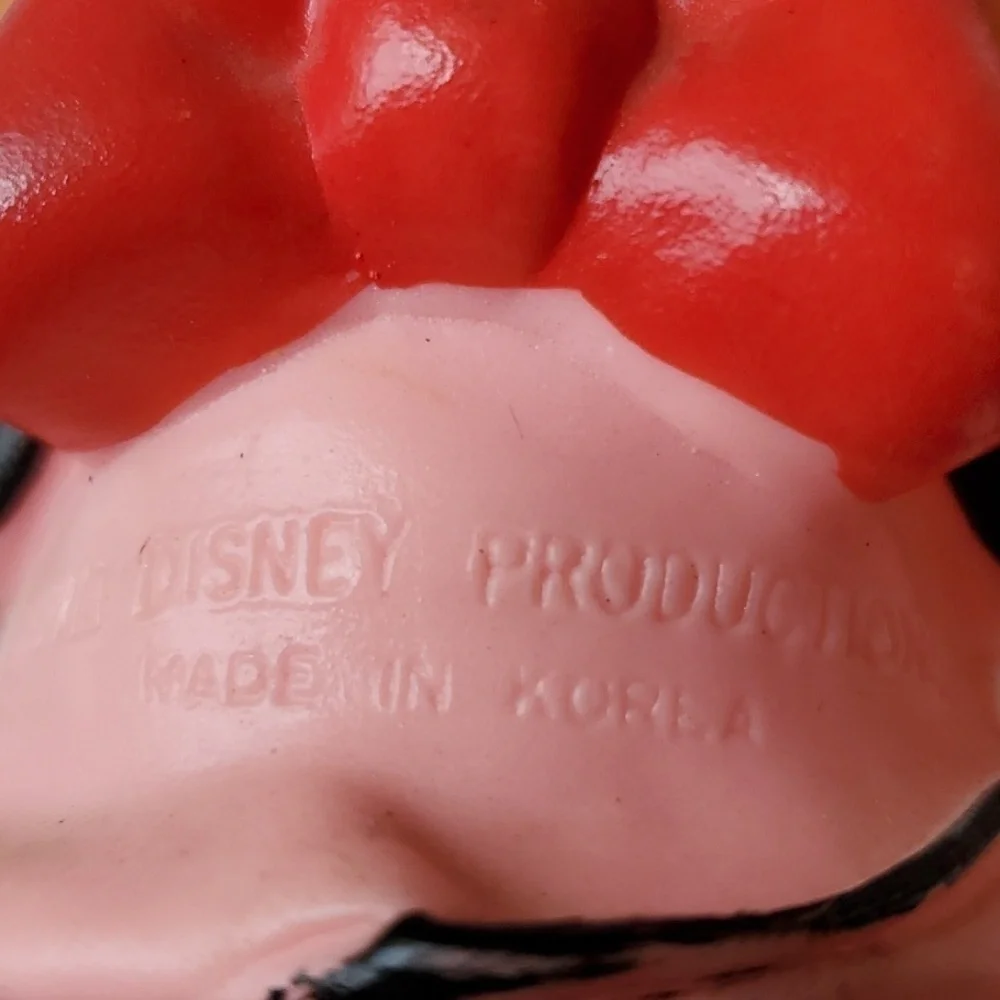 Disney Vintage Made in Korea 80'S Rubber Micky & Minnie Mouse original price tag - Picture 9 of 13